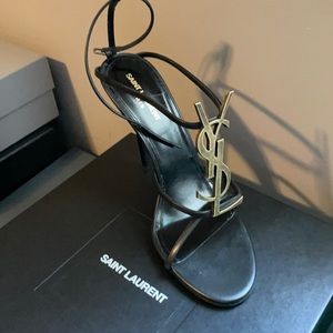 Saint Laurent sandal black/chrome